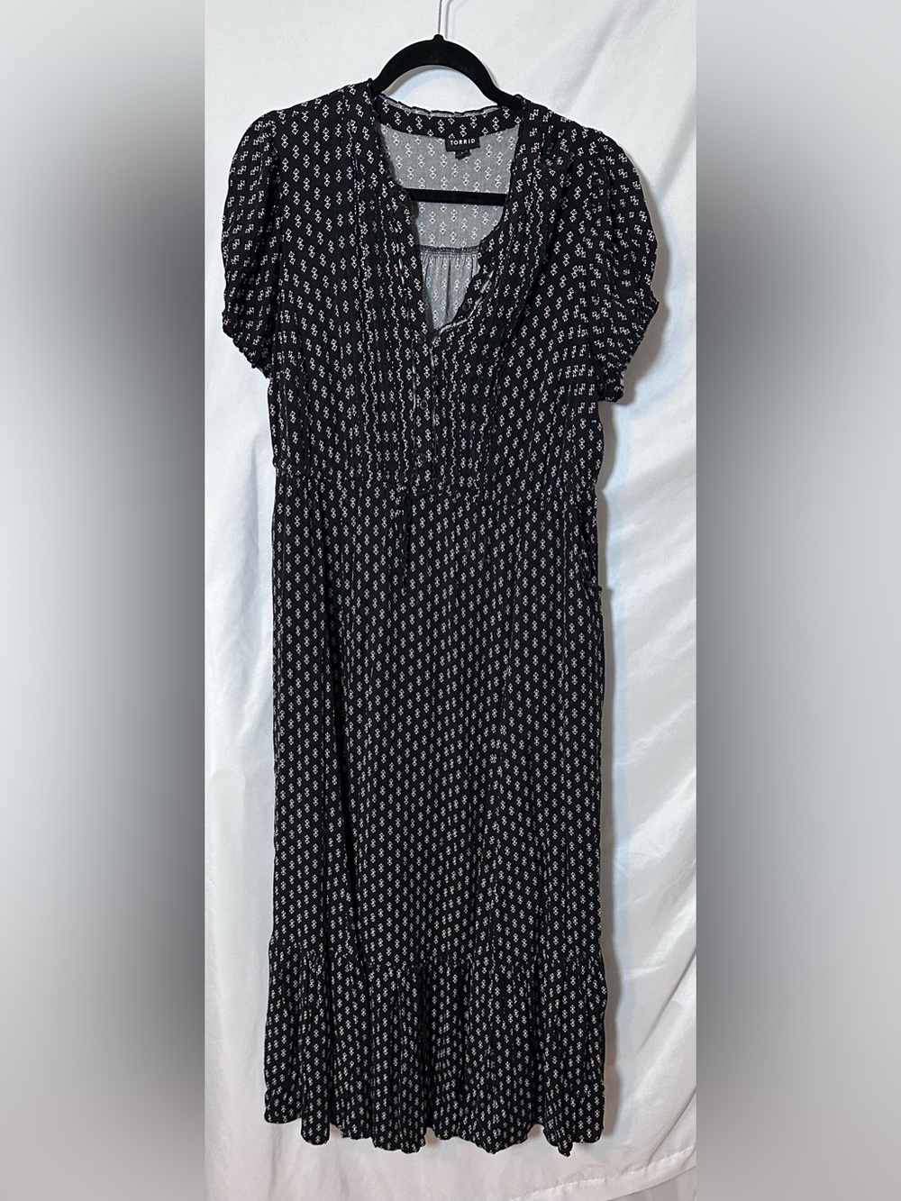 Torrid - Maxi Stretch Challis Pintuck Tiered Dress